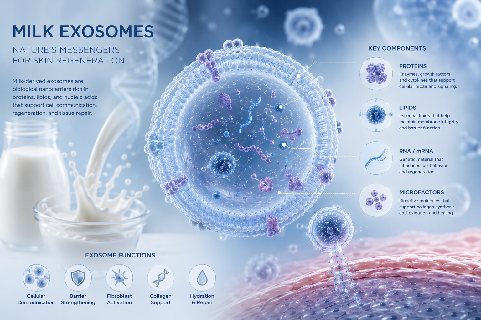 Milk exosome graphic
